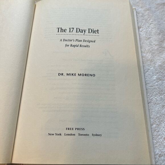 The 17 Day Diet by Dr Mike Moreno Rapid Weight Loss Recipe & Plan Book - Picture 3 of 10